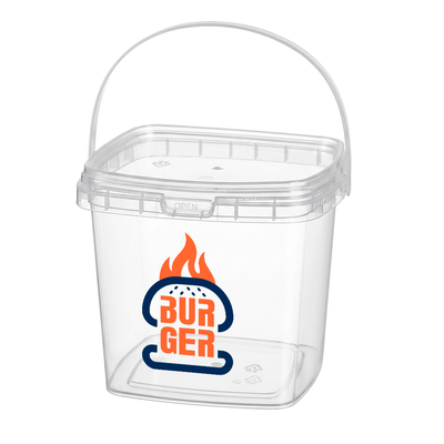 Square Transparent Drink Buckets