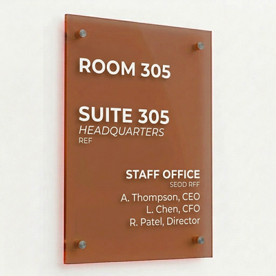 Colorful Acrylic Door Signs