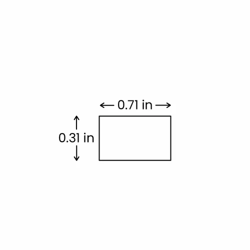 0.31 x 0.71 in