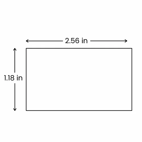 1.18 x 2.56 in