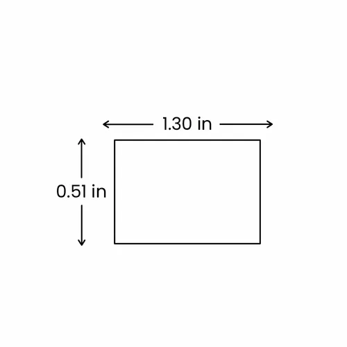 0.51 x 1.30 in