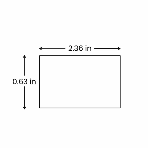 0.63 x 2.36 in