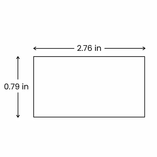 0.79 x 2.76 in